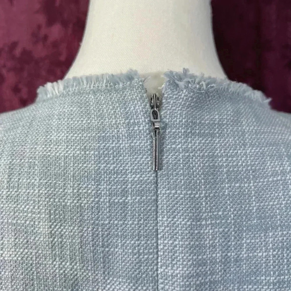Rebecca Taylor Slub Suiting Dress Grey Tweed A Line Dress Women's Size 8 - Picture 7 of 10